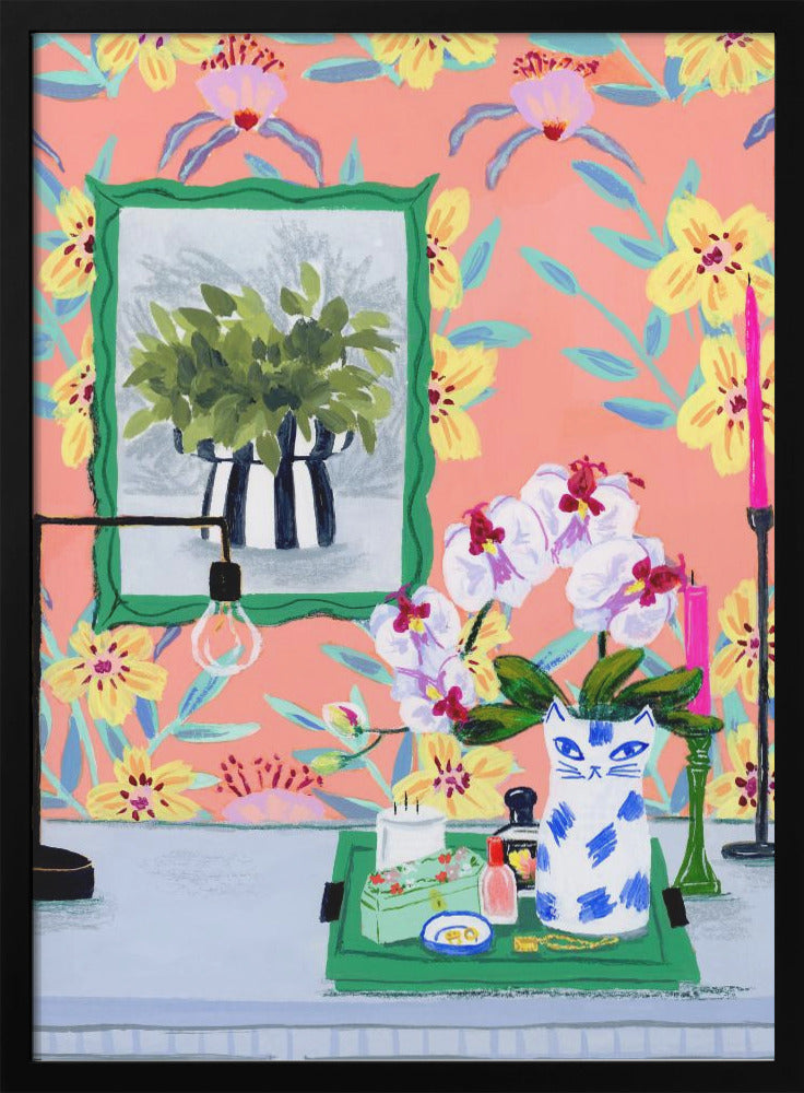 Funky Wallpaper - Stretched Canvas, Poster or Fine Art Print I Heart Wall Art
