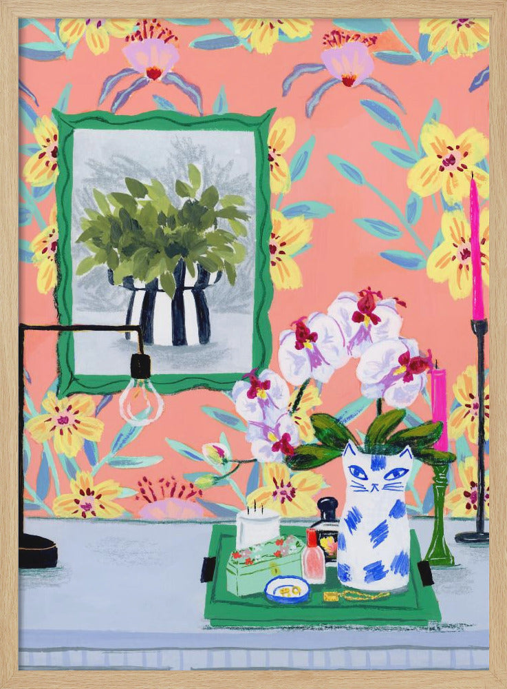 Funky Wallpaper - Stretched Canvas, Poster or Fine Art Print I Heart Wall Art