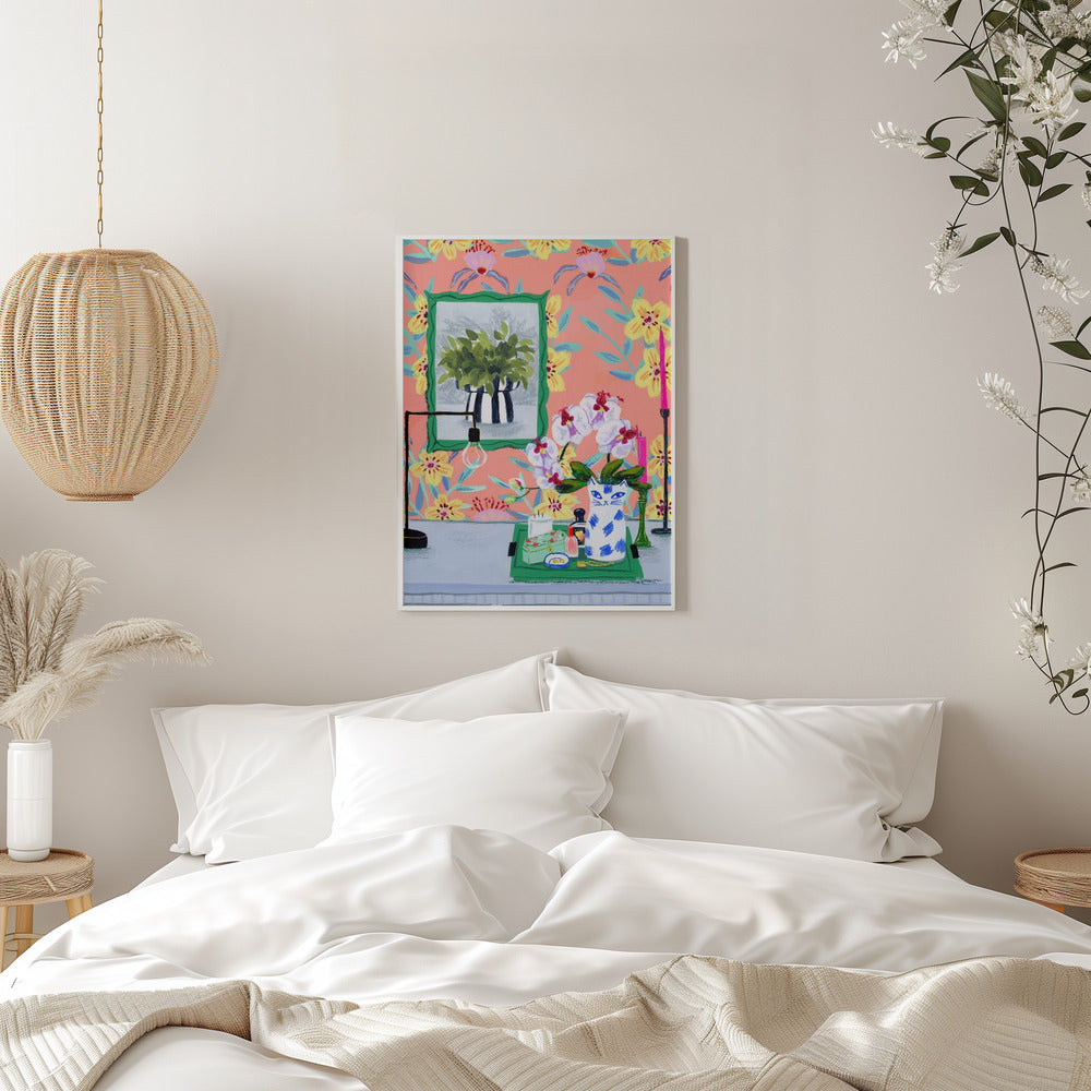 Funky Wallpaper - Stretched Canvas, Poster or Fine Art Print I Heart Wall Art