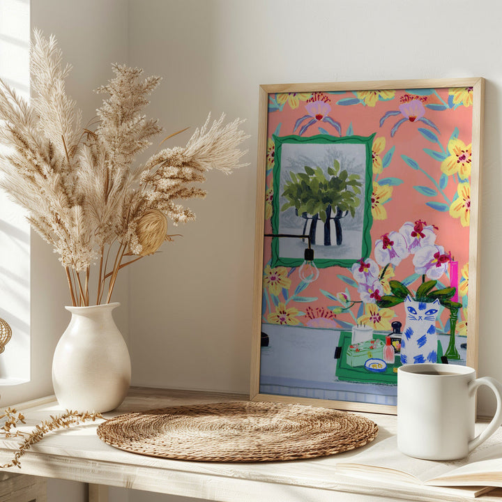 Funky Wallpaper - Stretched Canvas, Poster or Fine Art Print I Heart Wall Art