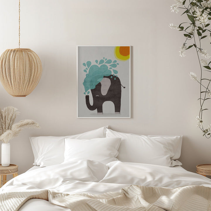 Funny elephant - Stretched Canvas, Poster or Fine Art Print I Heart Wall Art