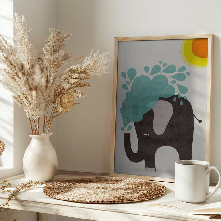 Funny elephant - Stretched Canvas, Poster or Fine Art Print I Heart Wall Art