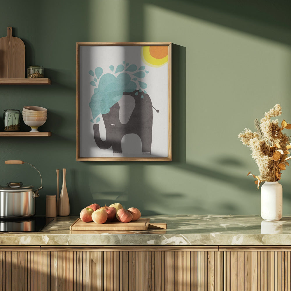 Funny elephant - Stretched Canvas, Poster or Fine Art Print I Heart Wall Art