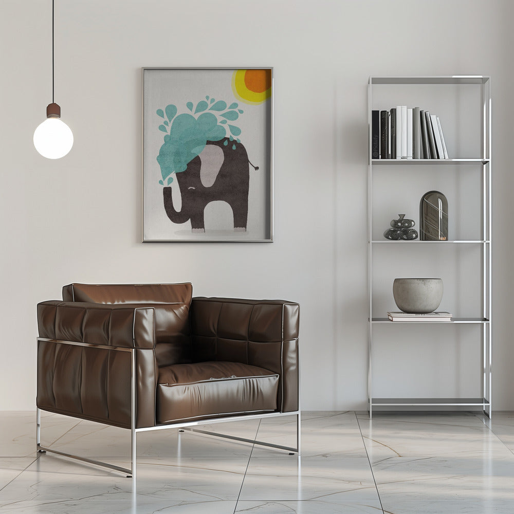 Funny elephant - Stretched Canvas, Poster or Fine Art Print I Heart Wall Art