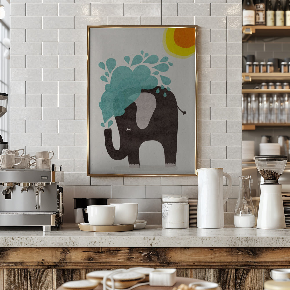 Funny elephant - Stretched Canvas, Poster or Fine Art Print I Heart Wall Art