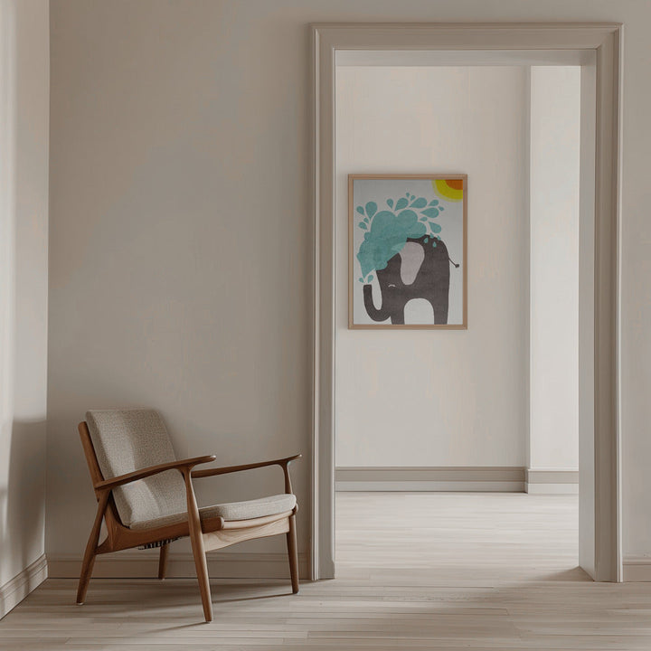 Funny elephant - Stretched Canvas, Poster or Fine Art Print I Heart Wall Art