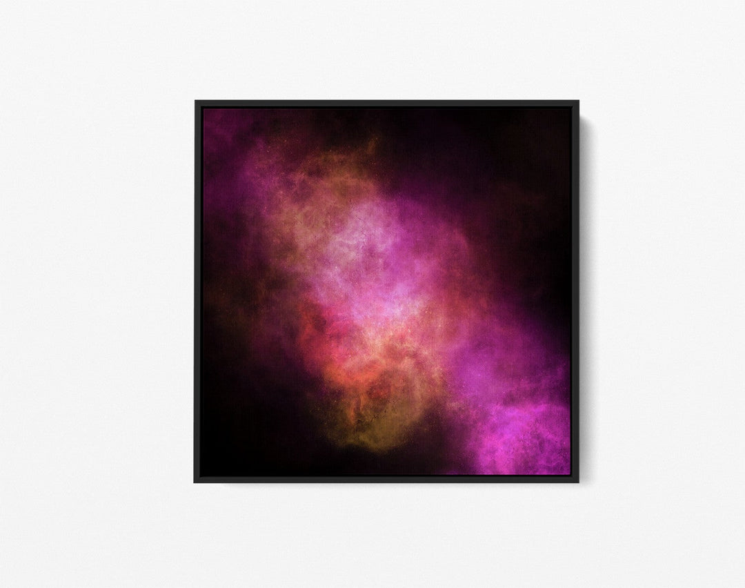 Galaxy -  Space Pink and Black Stretched Canvas Wall Art - I Heart Wall Art
