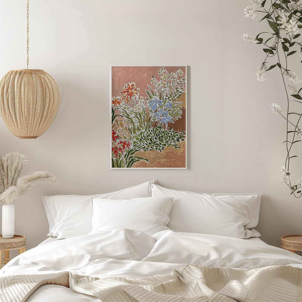 Garden Corner - Stretched Canvas, Poster or Fine Art Print - I Heart Wall Art - Poster Print, Canvas Print or Framed Art Print