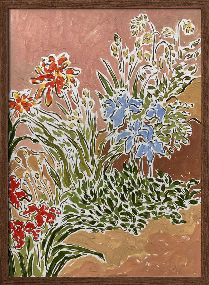 Garden Corner - Stretched Canvas, Poster or Fine Art Print - I Heart Wall Art - Poster Print, Canvas Print or Framed Art Print