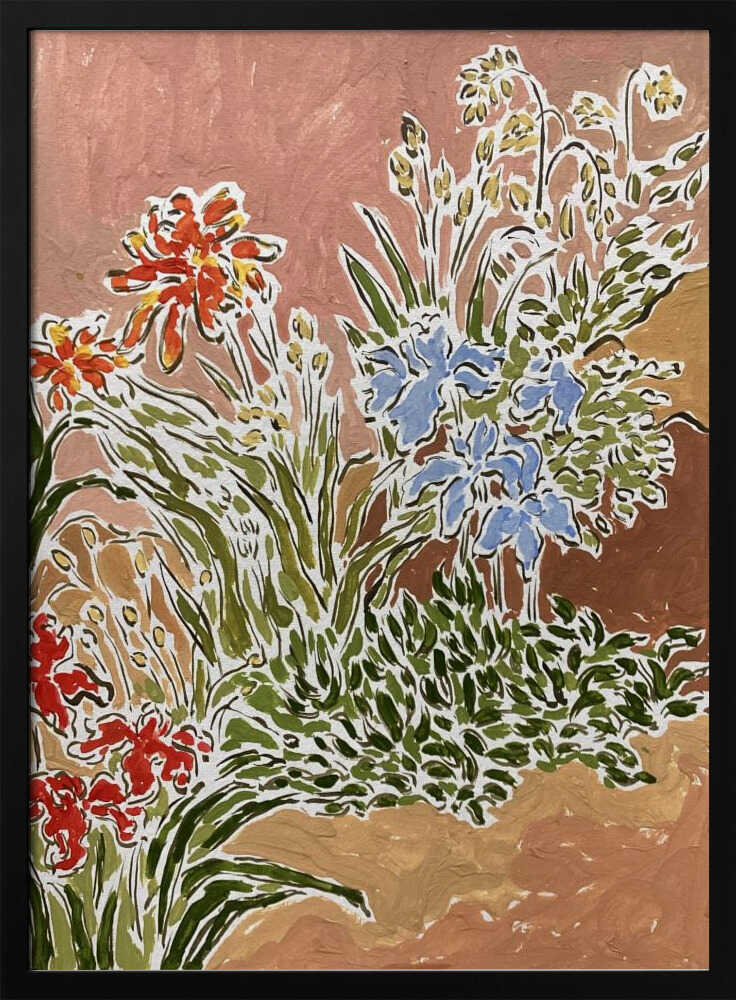 Garden Corner - Stretched Canvas, Poster or Fine Art Print - I Heart Wall Art - Poster Print, Canvas Print or Framed Art Print