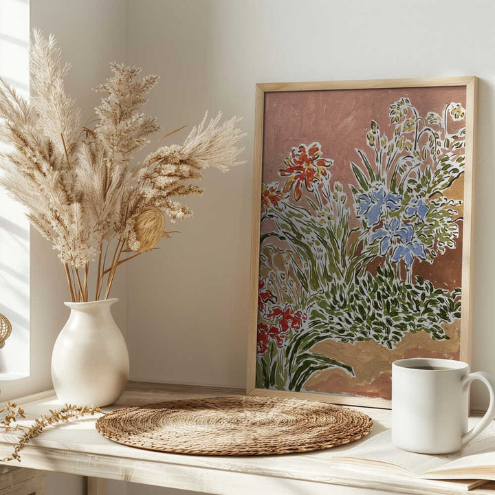Garden Corner - Stretched Canvas, Poster or Fine Art Print - I Heart Wall Art - Poster Print, Canvas Print or Framed Art Print
