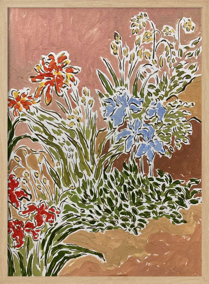 Garden Corner - Stretched Canvas, Poster or Fine Art Print - I Heart Wall Art - Poster Print, Canvas Print or Framed Art Print