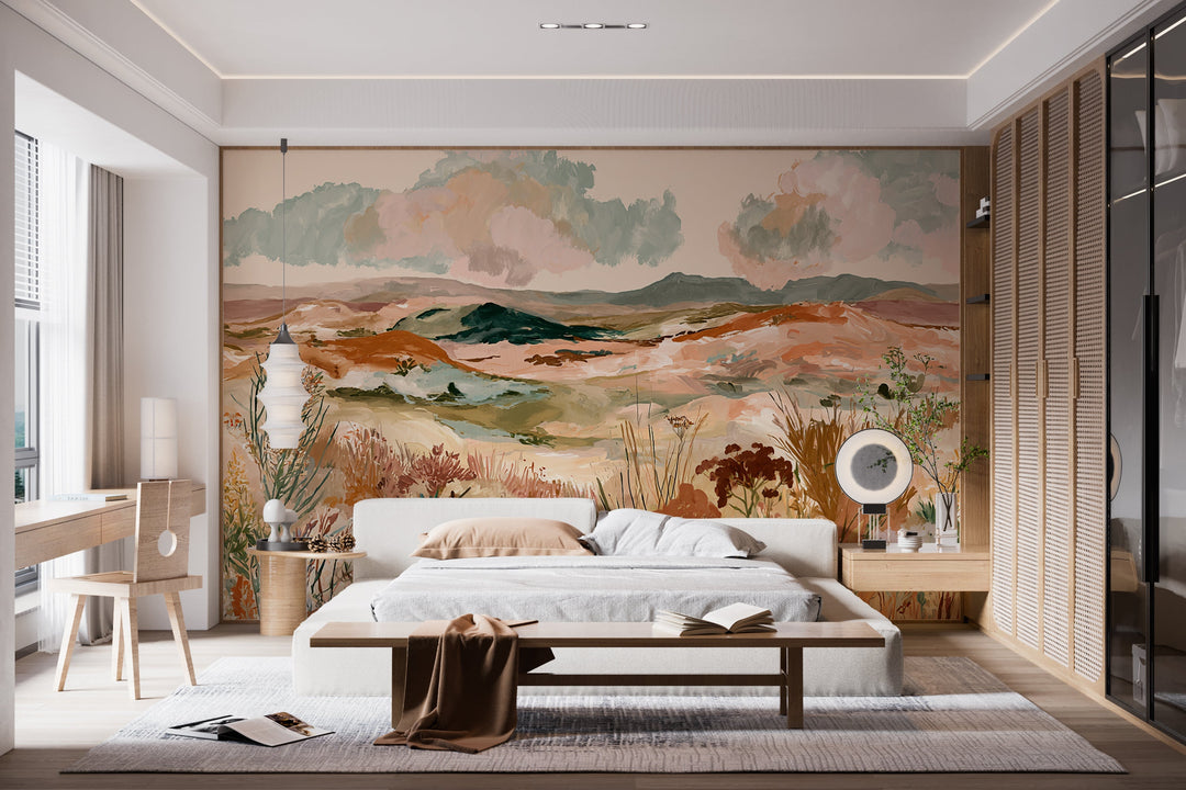 Garden Enchantment- Floral Peel and Stick Premium Wallpaper Mural
