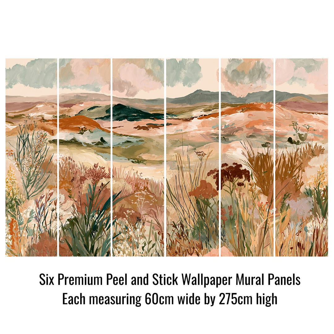 Garden Enchantment- Floral Peel and Stick Premium Wallpaper Mural