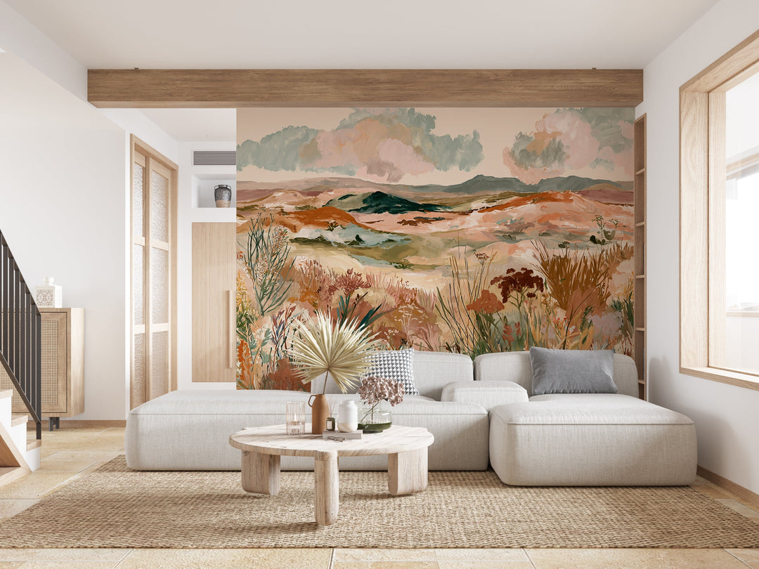 Garden Enchantment- Floral Peel and Stick Premium Wallpaper Mural