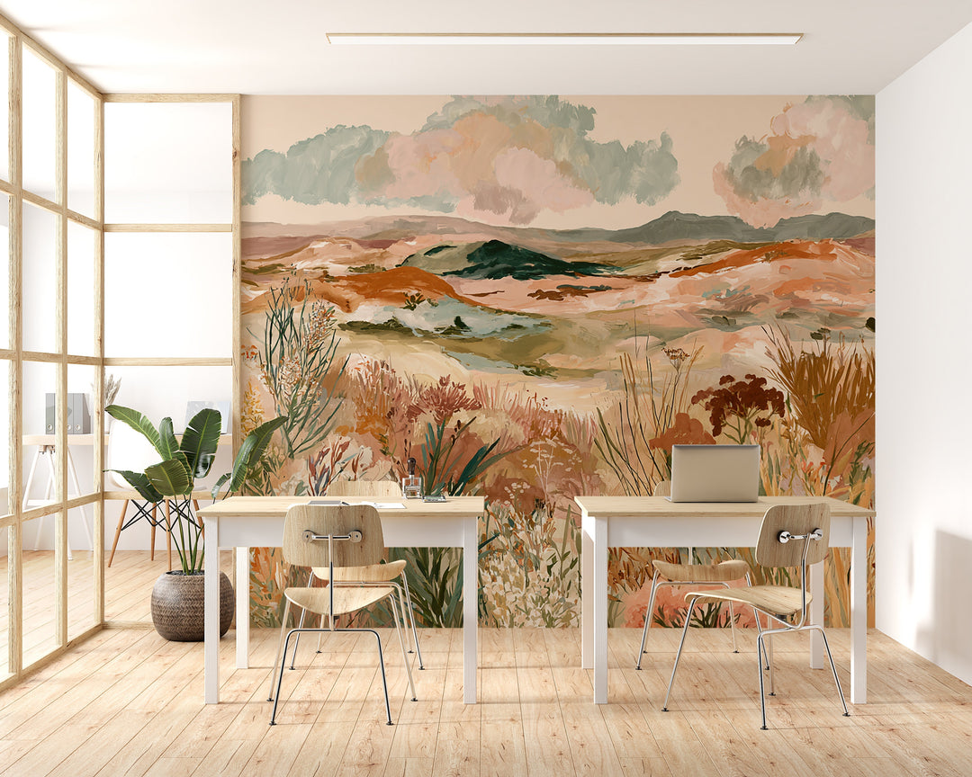 Garden Enchantment- Floral Peel and Stick Premium Wallpaper Mural