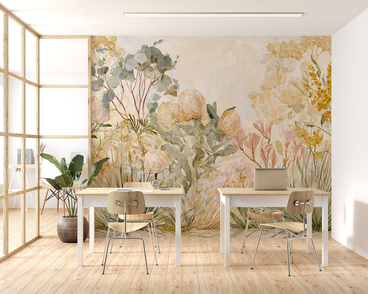 Garden Melody- Floral Peel and Stick Premium Wallpaper Mural