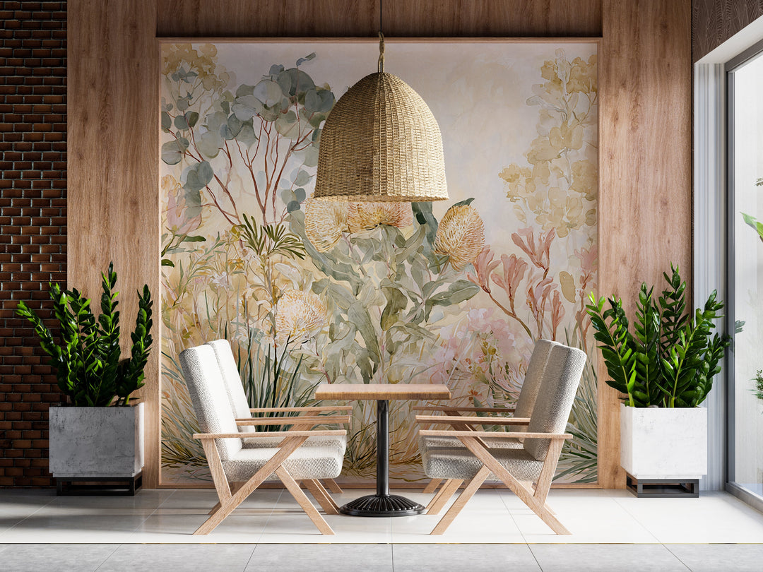 Garden Melody- Floral Peel and Stick Premium Wallpaper Mural