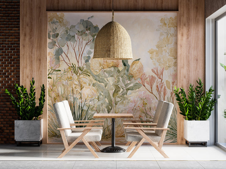 Garden Melody- Floral Peel and Stick Premium Wallpaper Mural