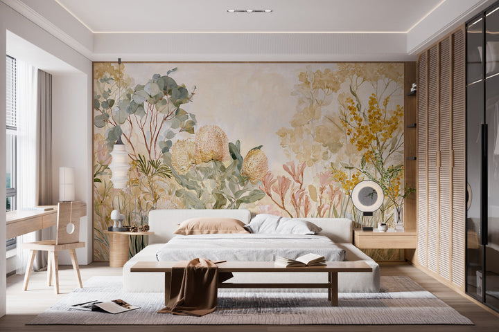Garden Melody- Floral Peel and Stick Premium Wallpaper Mural