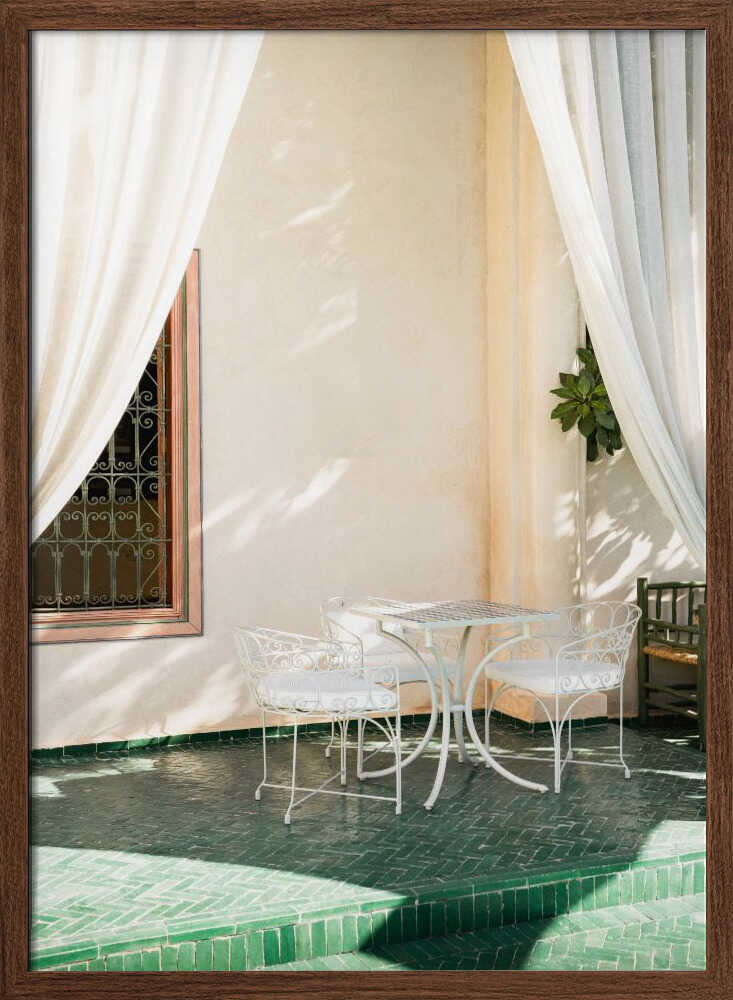 Garden Terrace - Stretched Canvas, Poster or Fine Art Print - I Heart Wall Art - Poster Print, Canvas Print or Framed Art Print