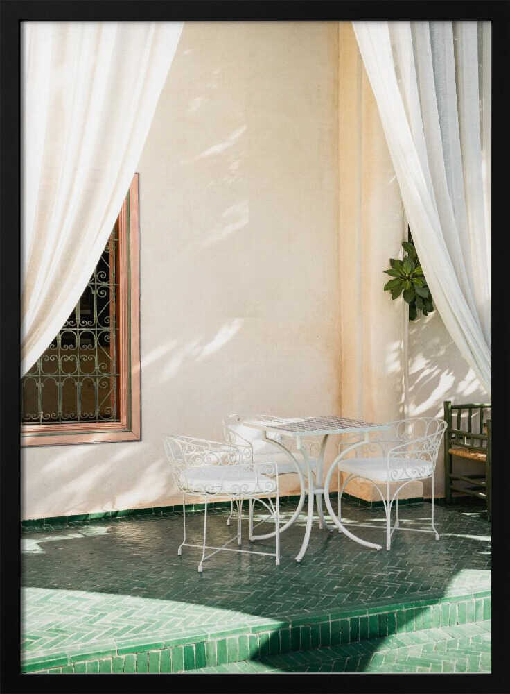 Garden Terrace - Stretched Canvas, Poster or Fine Art Print - I Heart Wall Art - Poster Print, Canvas Print or Framed Art Print
