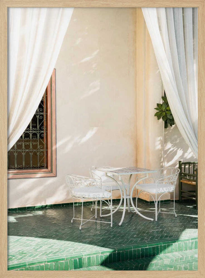 Garden Terrace - Stretched Canvas, Poster or Fine Art Print - I Heart Wall Art - Poster Print, Canvas Print or Framed Art Print