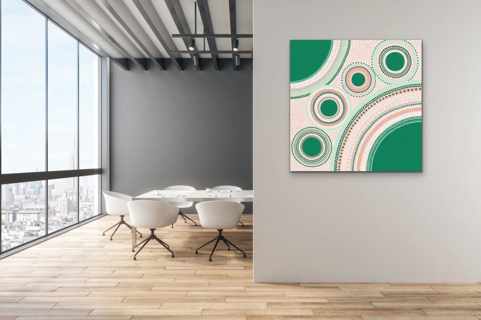 Gathering - Green - Aboriginal Art Print by Sherri Cummins - I Heart Wall Art