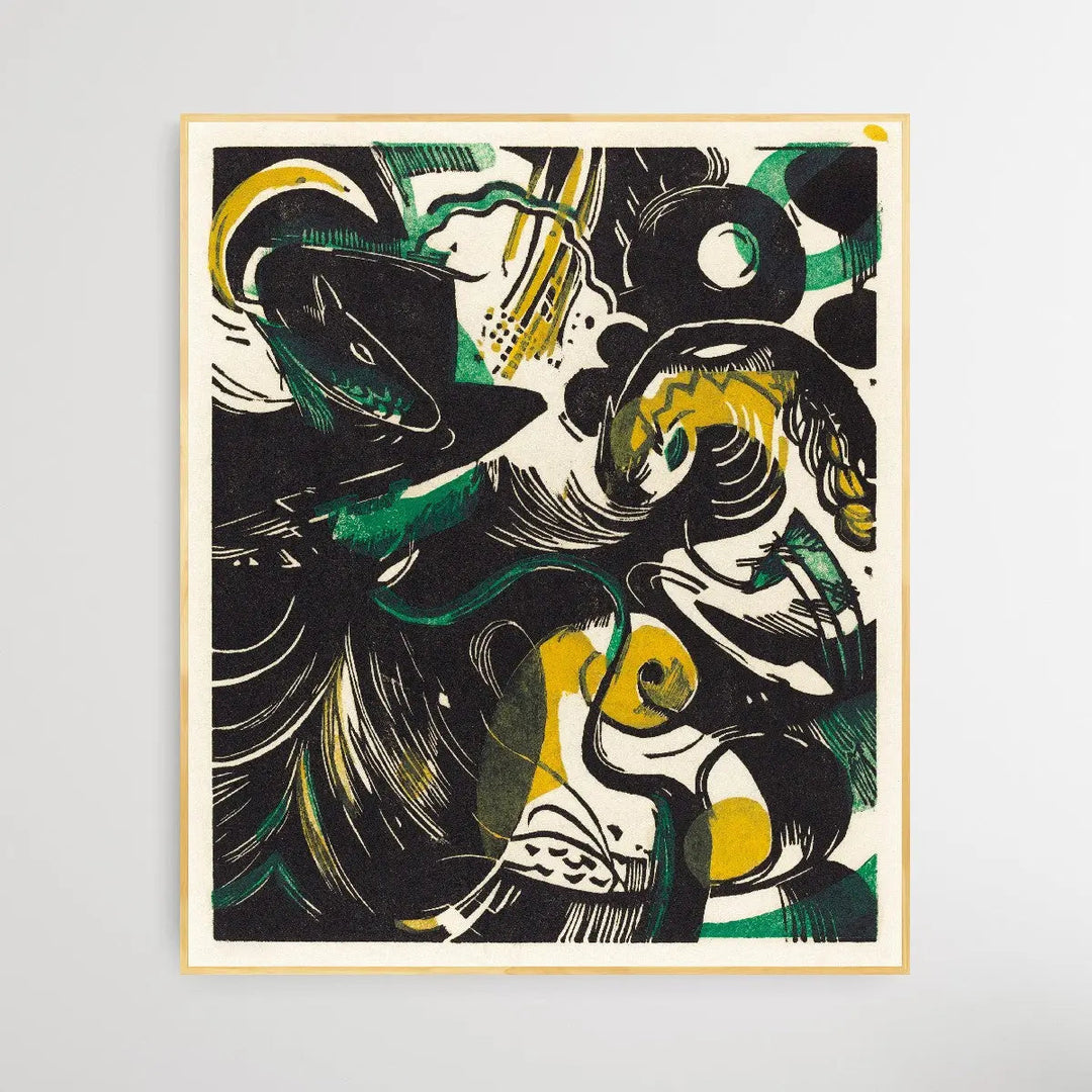 Genesis II (1914) by Franz Marc - Square Abstract Wall Art Print - I Heart Wall Art