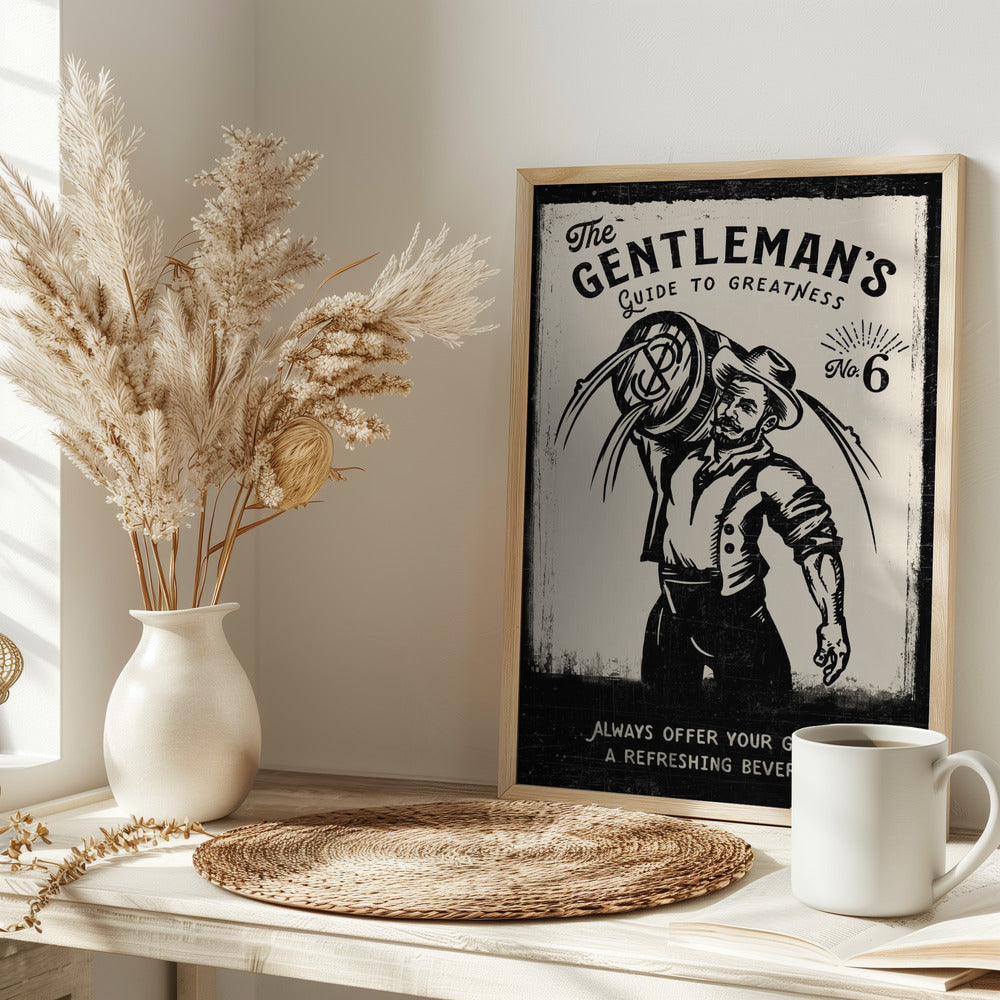 Gentleman - Stretched Canvas, Poster or Fine Art Print I Heart Wall Art