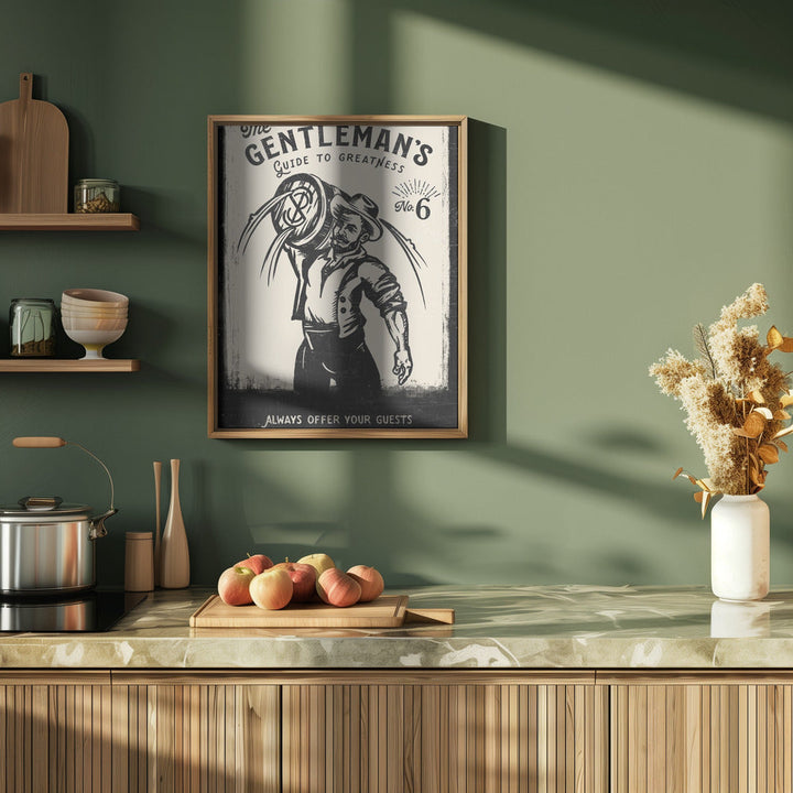 Gentleman - Stretched Canvas, Poster or Fine Art Print I Heart Wall Art