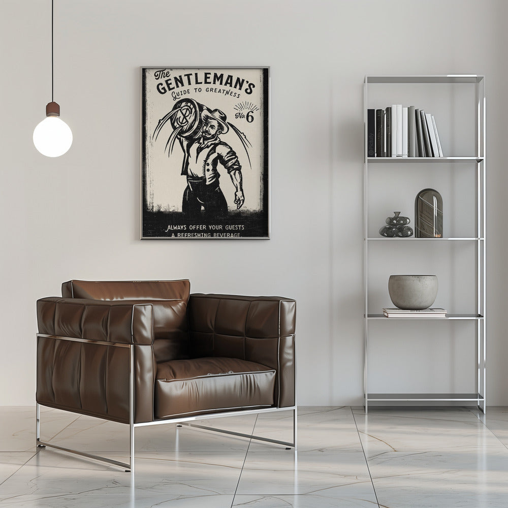 Gentleman - Stretched Canvas, Poster or Fine Art Print I Heart Wall Art