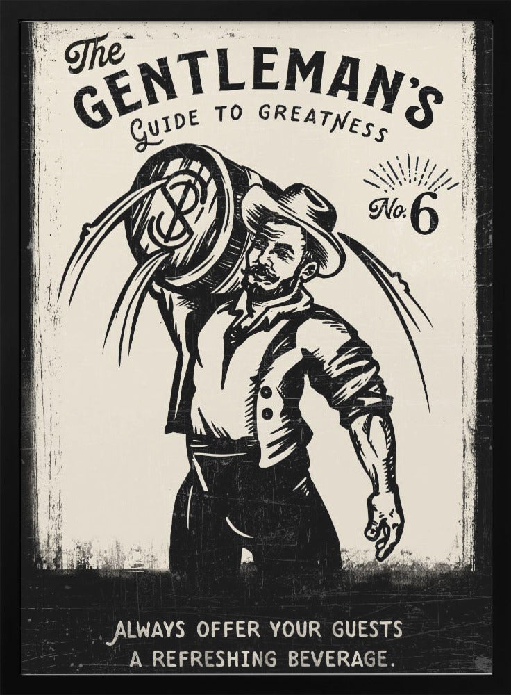 Gentleman - Stretched Canvas, Poster or Fine Art Print I Heart Wall Art