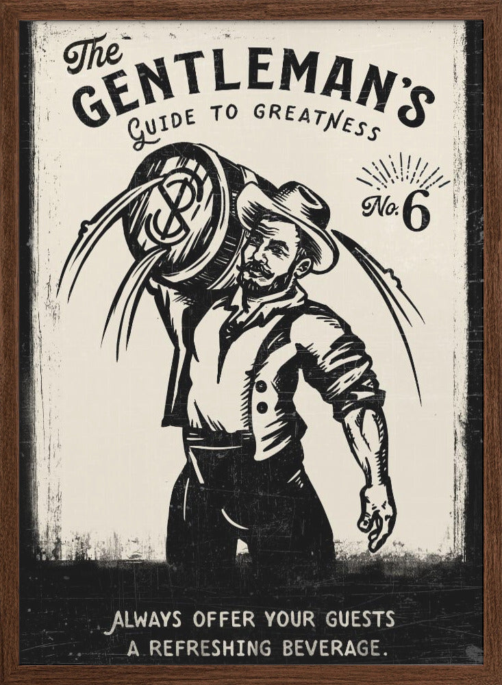 Gentleman - Stretched Canvas, Poster or Fine Art Print I Heart Wall Art