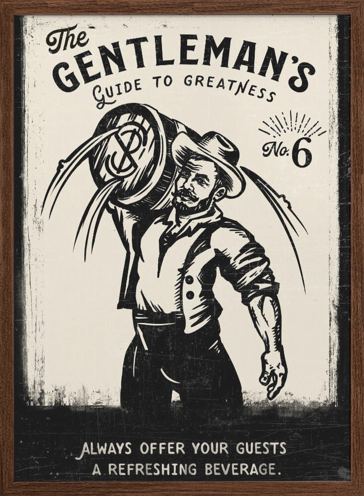 Gentleman - Stretched Canvas, Poster or Fine Art Print I Heart Wall Art