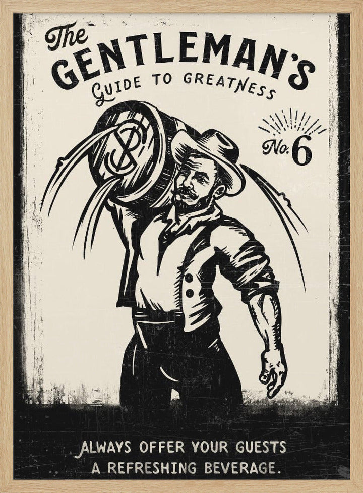 Gentleman - Stretched Canvas, Poster or Fine Art Print I Heart Wall Art