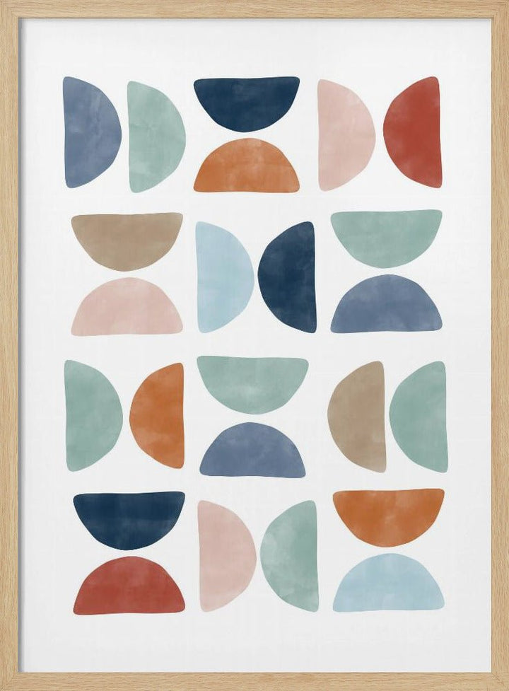 Geo Color Mosaic - Stretched Canvas, Poster or Fine Art Print - I Heart Wall Art - Poster Print, Canvas Print or Framed Art Print