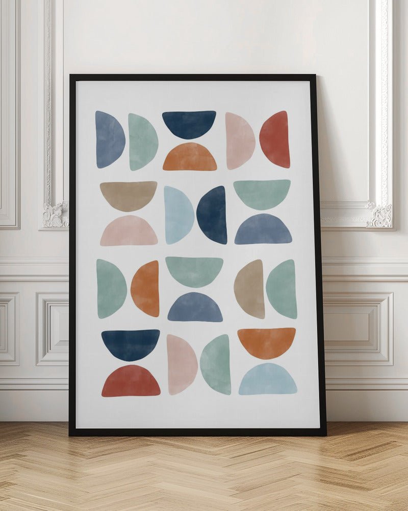 Geo Color Mosaic - Stretched Canvas, Poster or Fine Art Print - I Heart Wall Art - Poster Print, Canvas Print or Framed Art Print