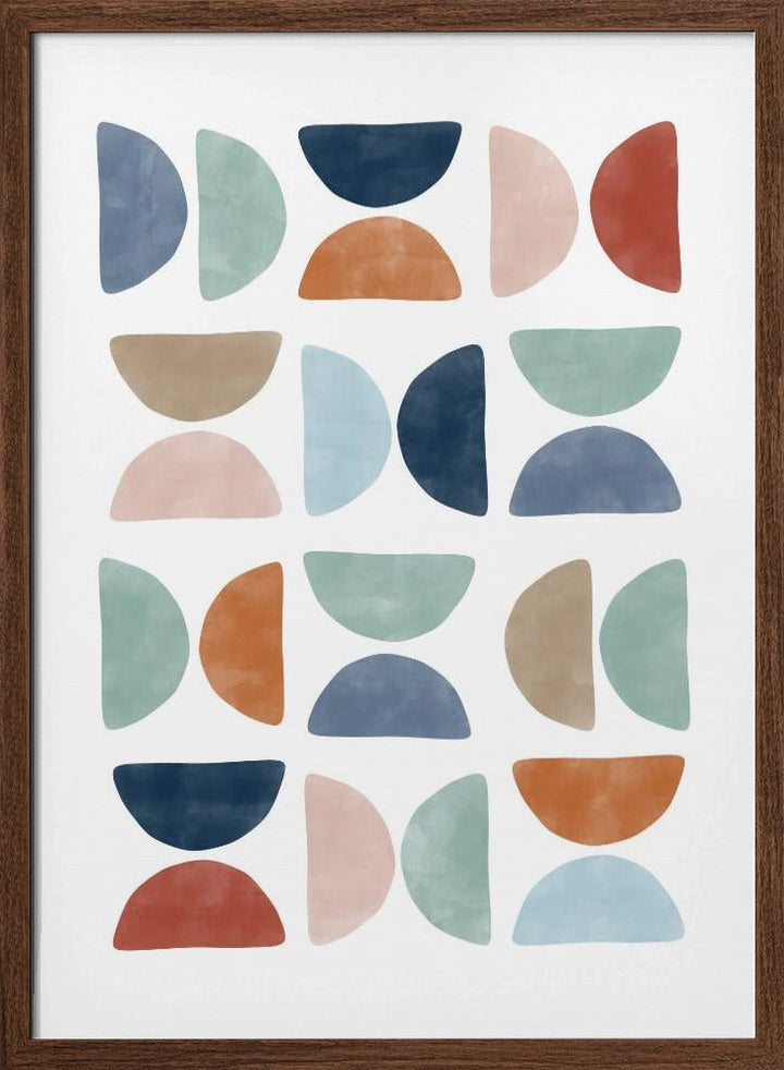Geo Color Mosaic - Stretched Canvas, Poster or Fine Art Print - I Heart Wall Art - Poster Print, Canvas Print or Framed Art Print