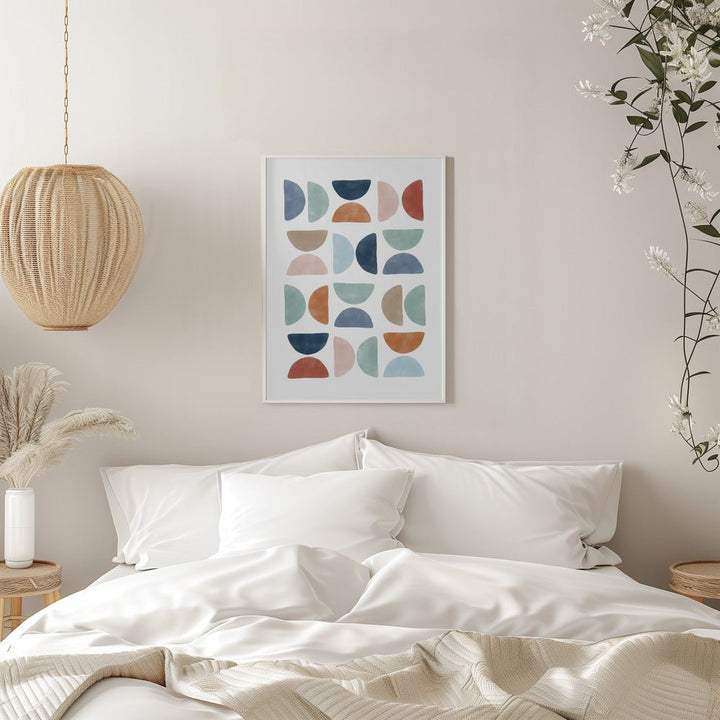 Geo Color Mosaic - Stretched Canvas, Poster or Fine Art Print - I Heart Wall Art - Poster Print, Canvas Print or Framed Art Print