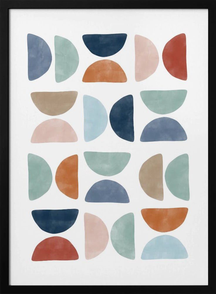 Geo Color Mosaic - Stretched Canvas, Poster or Fine Art Print - I Heart Wall Art - Poster Print, Canvas Print or Framed Art Print