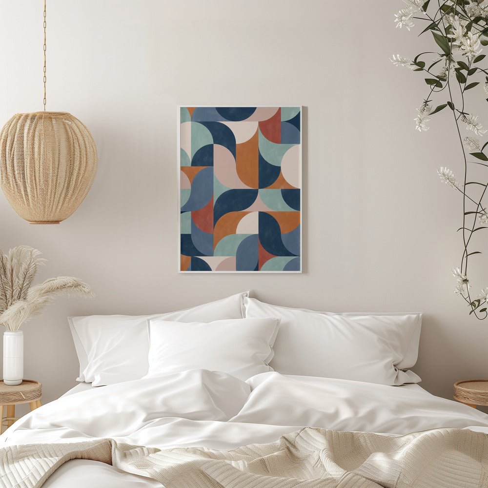 Geo Rhythm Tiles - Stretched Canvas, Poster or Fine Art Print - I Heart Wall Art - Poster Print, Canvas Print or Framed Art Print