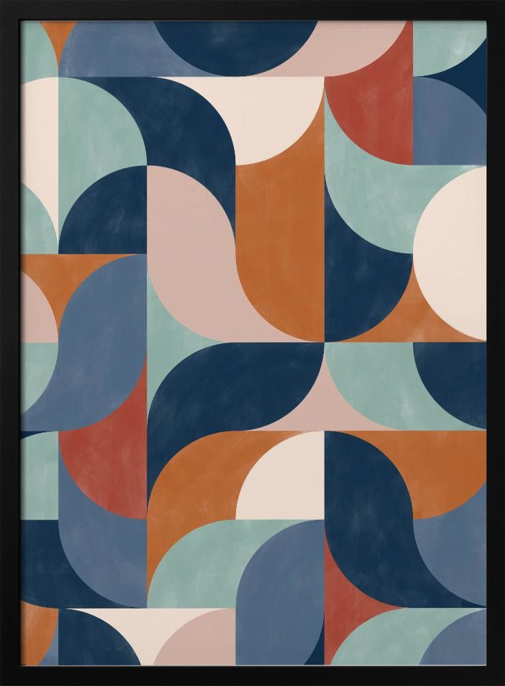Geo Rhythm Tiles - Stretched Canvas, Poster or Fine Art Print - I Heart Wall Art - Poster Print, Canvas Print or Framed Art Print