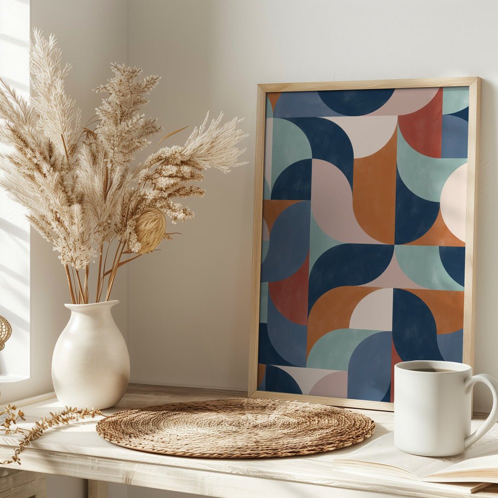 Geo Rhythm Tiles - Stretched Canvas, Poster or Fine Art Print - I Heart Wall Art - Poster Print, Canvas Print or Framed Art Print