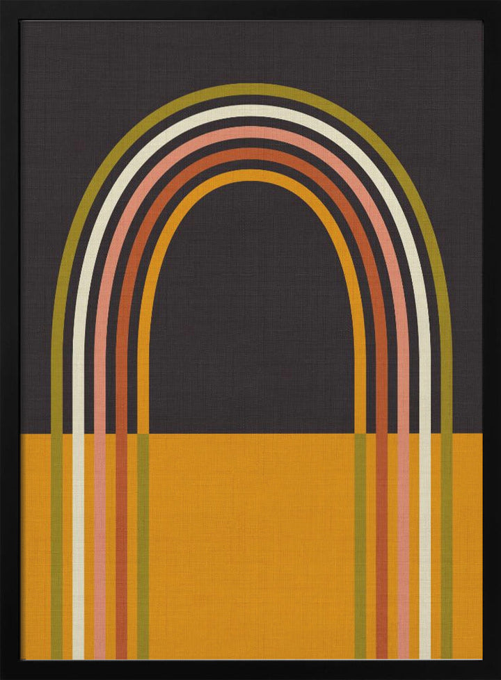 Geo Shapes Fall 21 Rainbow Arc - Stretched Canvas, Poster or Fine Art Print I Heart Wall Art
