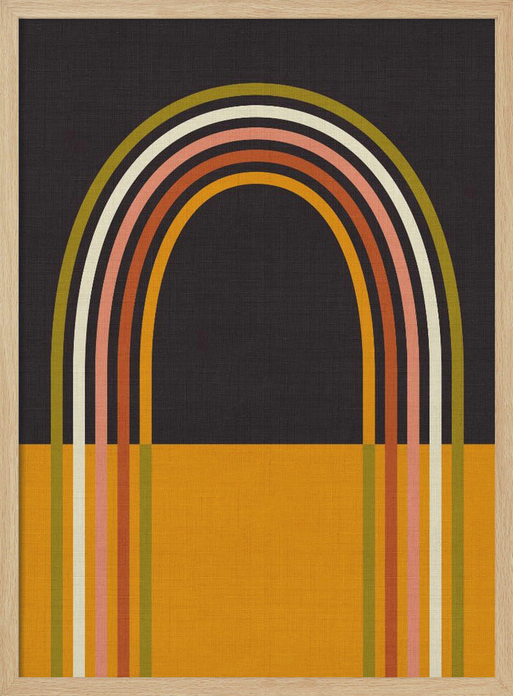 Geo Shapes Fall 21 Rainbow Arc - Stretched Canvas, Poster or Fine Art Print I Heart Wall Art