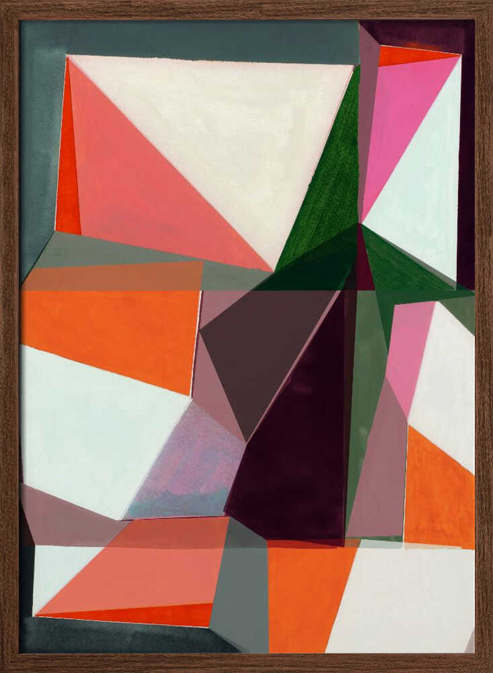 Geometric Abstract in Vibrant Hues - Stretched Canvas, Poster or Fine Art Print - I Heart Wall Art - Poster Print, Canvas Print or Framed Art Print
