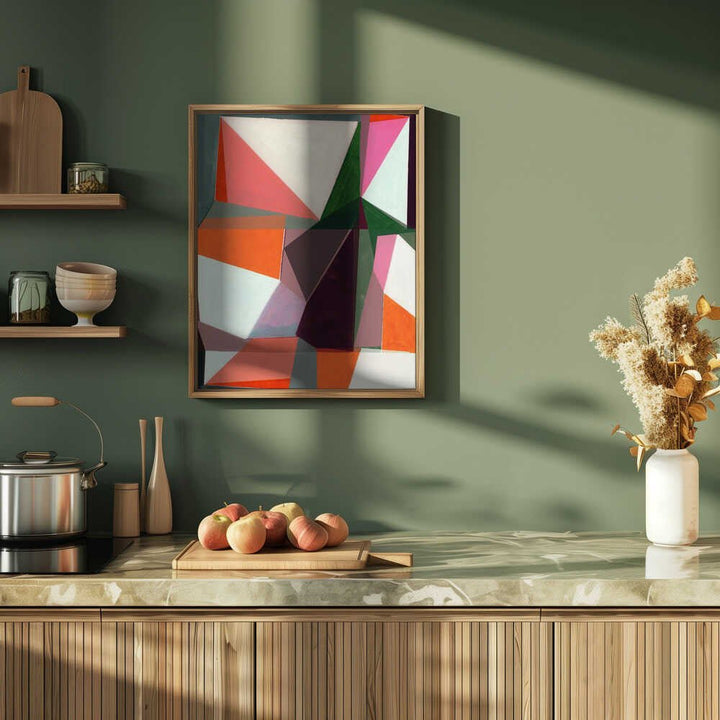 Geometric Abstract in Vibrant Hues - Stretched Canvas, Poster or Fine Art Print - I Heart Wall Art - Poster Print, Canvas Print or Framed Art Print