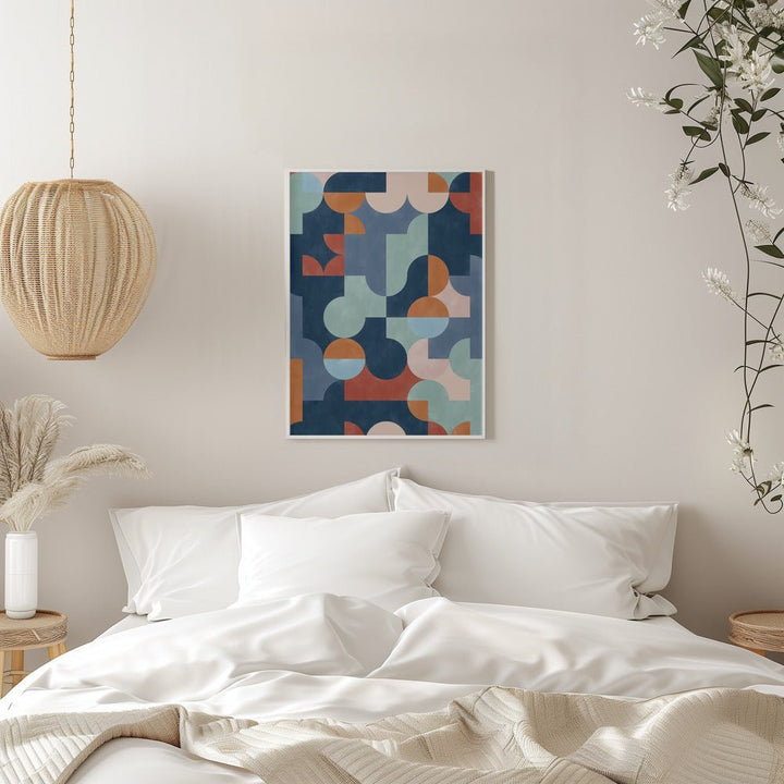 Geometric Abstract With Vibrant Colors - Stretched Canvas, Poster or Fine Art Print - I Heart Wall Art - Poster Print, Canvas Print or Framed Art Print