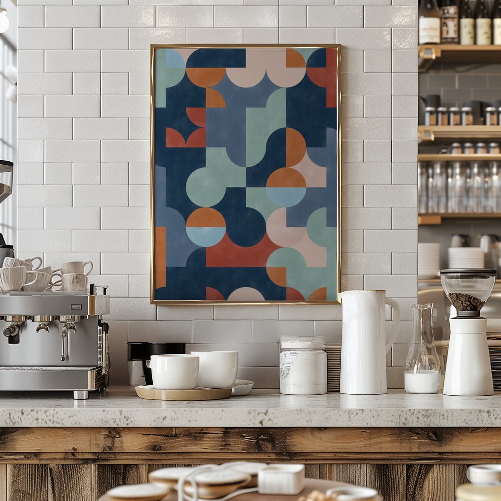 Geometric Abstract With Vibrant Colors - Stretched Canvas, Poster or Fine Art Print - I Heart Wall Art - Poster Print, Canvas Print or Framed Art Print